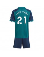 Arsenal Fabio Vieira #21 Alternativní dres pro děti 2023-24 Krátký Rukáv (+ trenýrky)